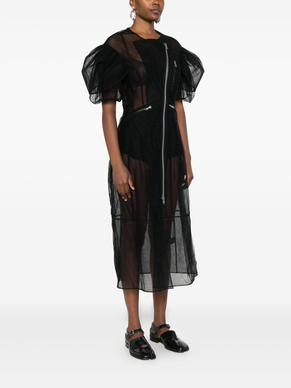 semi-sheer dress - 3