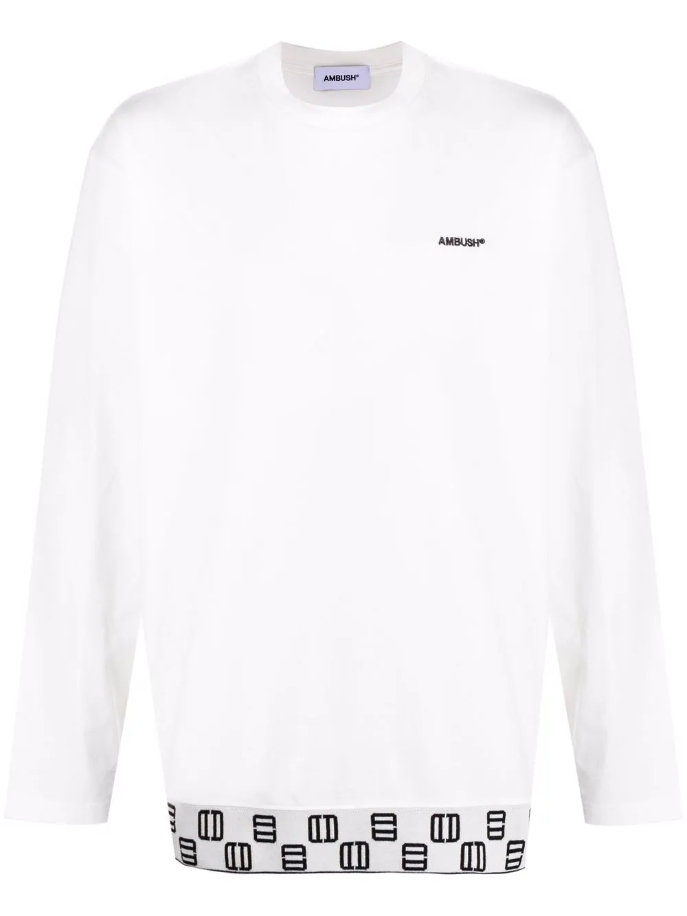 logo-embroidered long-sleeve T-shirt - 1