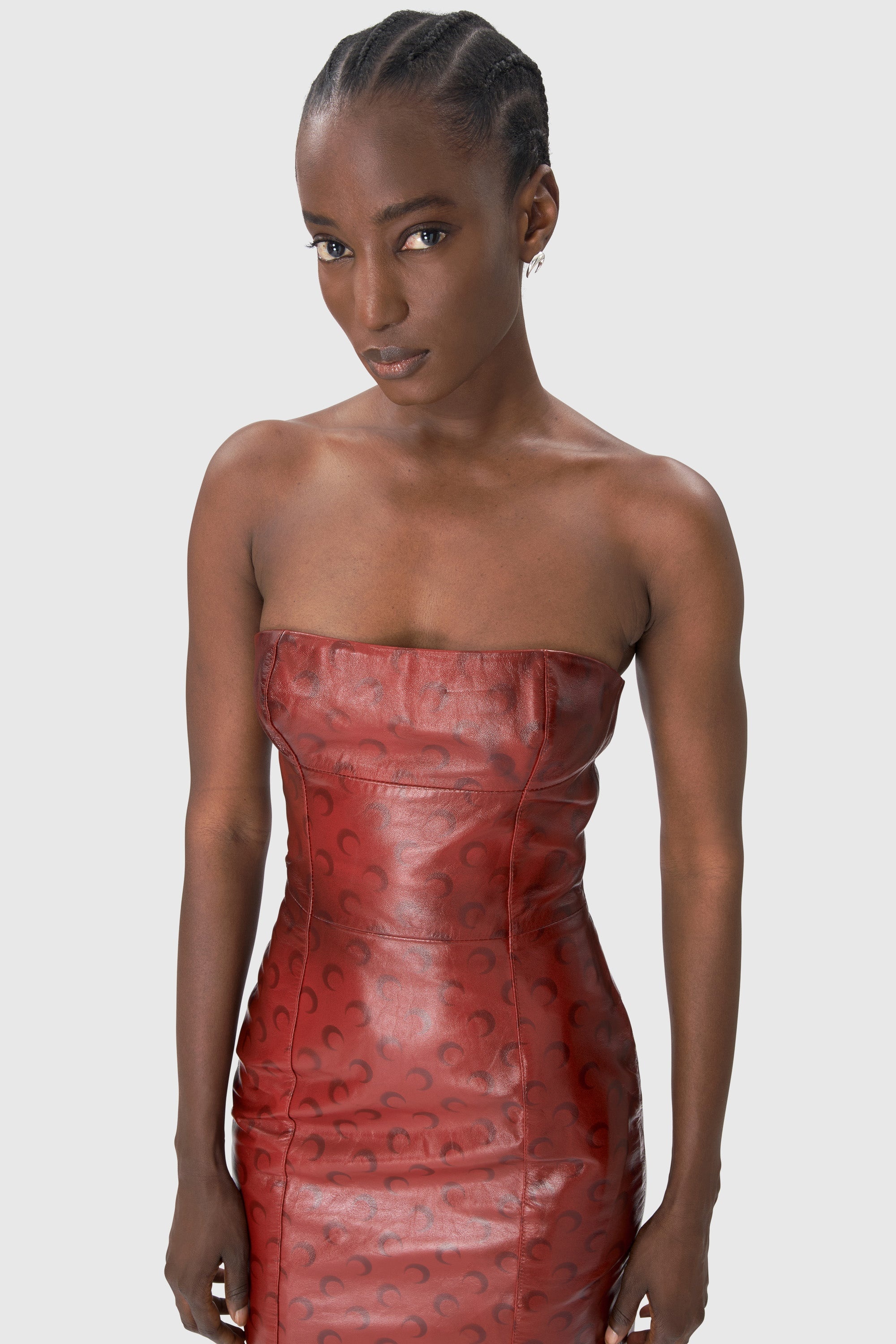 Moon Airbrushed Leather Mini Dress - 3