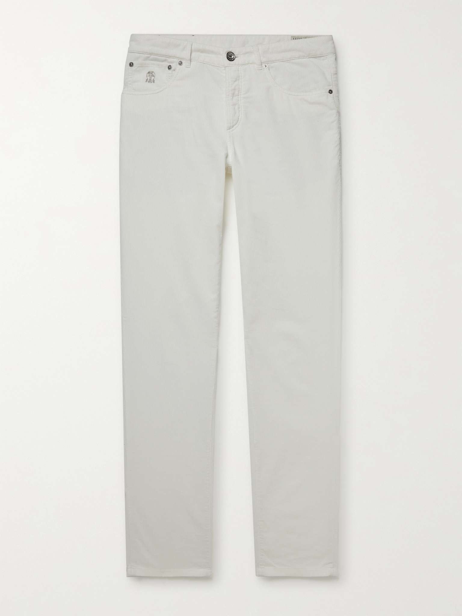 Slim-Fit Tapered Cotton-Corduroy Trousers - 1