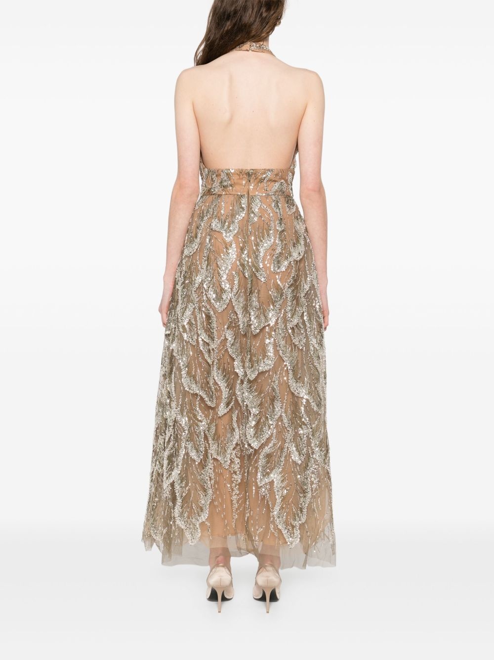 sequin-embellished midi dress - 4