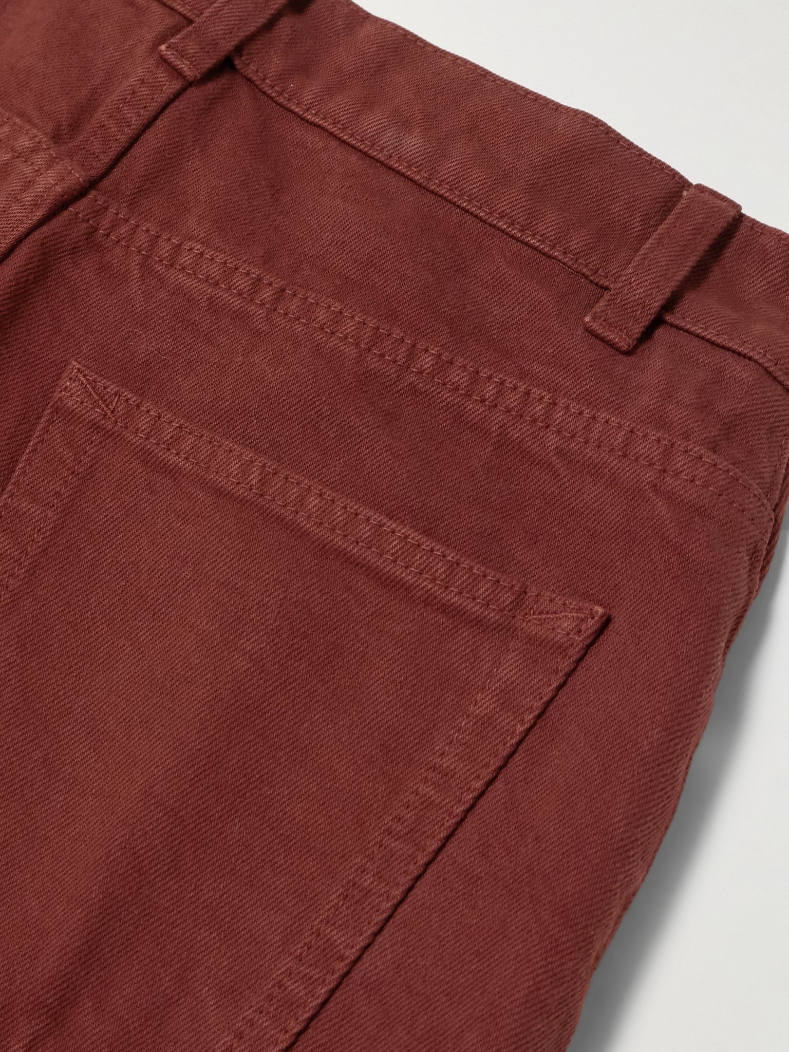Ezra high-rise bootcut recycled jeans Burgundy - 6
