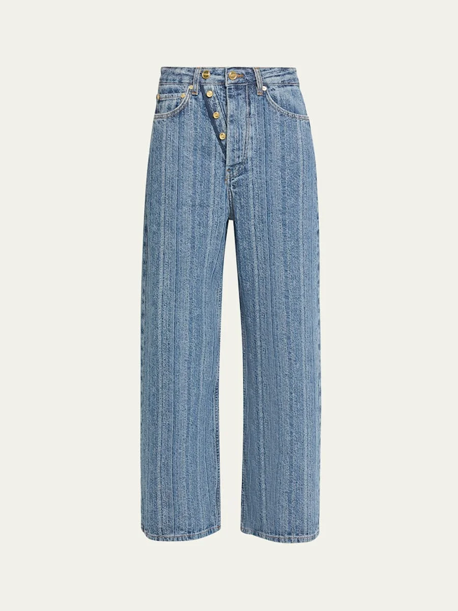 Stripe Baggy Jenas - 1