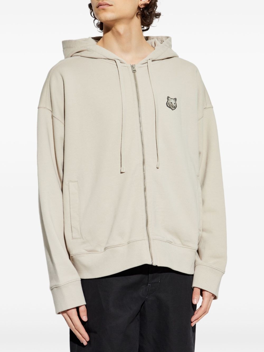 logo zip-up hoodie - 3
