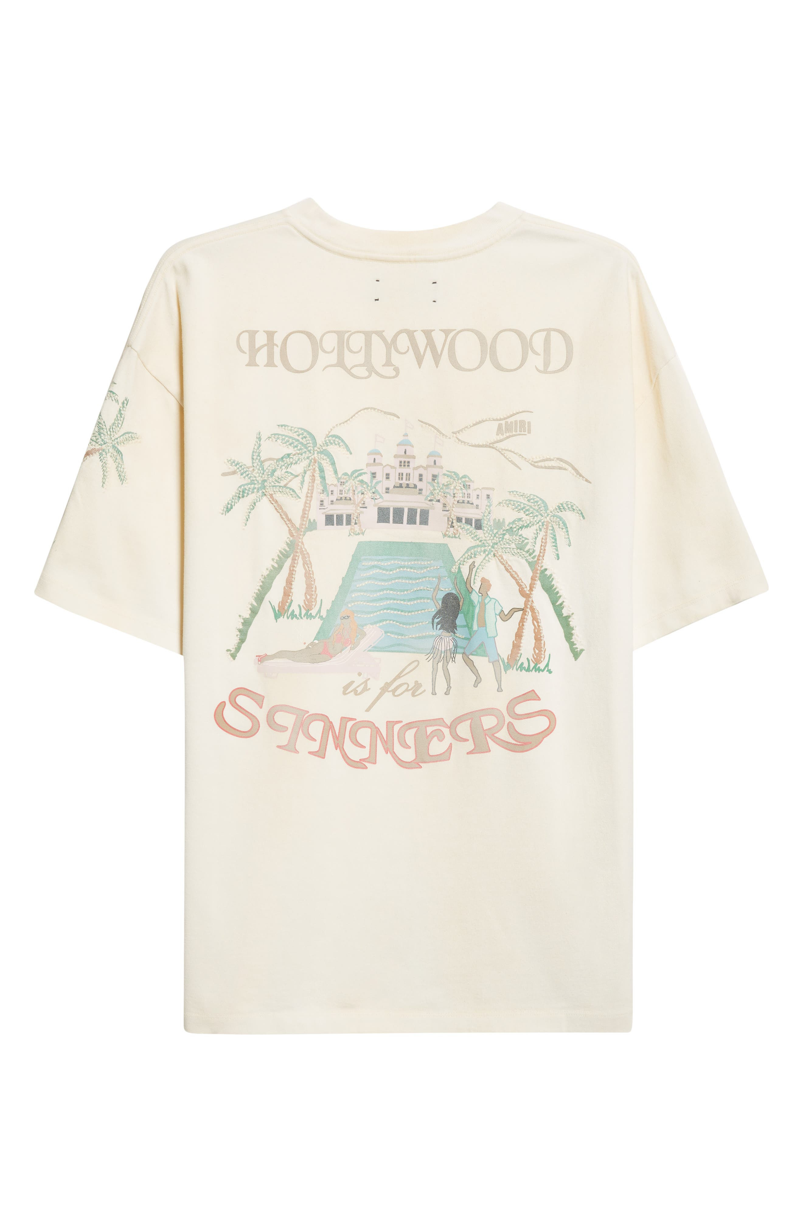 AMIRI Sinners Oversize Cotton Graphic T-Shirt in Ivory at Nordstrom - 8