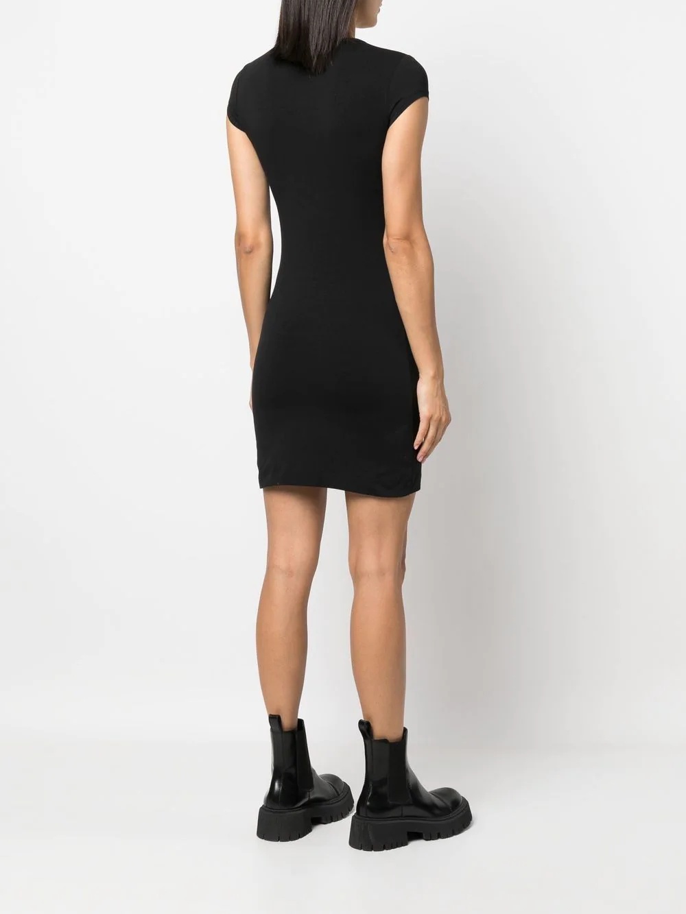 embroidered-logo T-shirt dress - 4