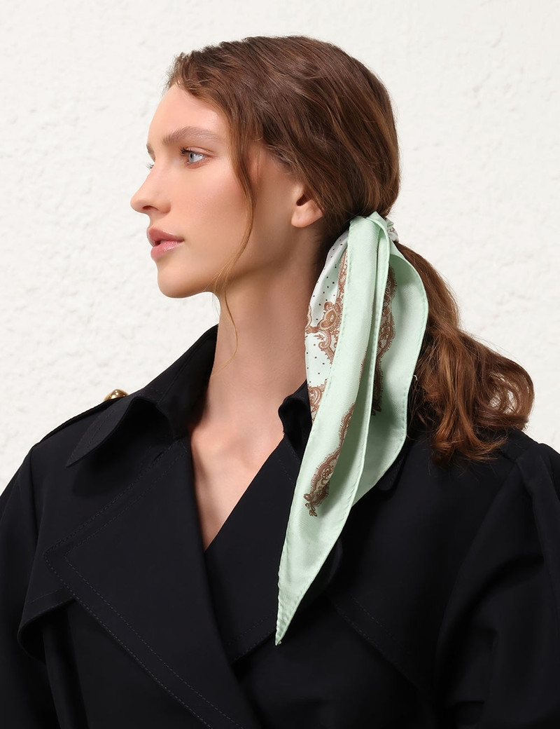 PRINTED SILK DIAMOND SCARF 6