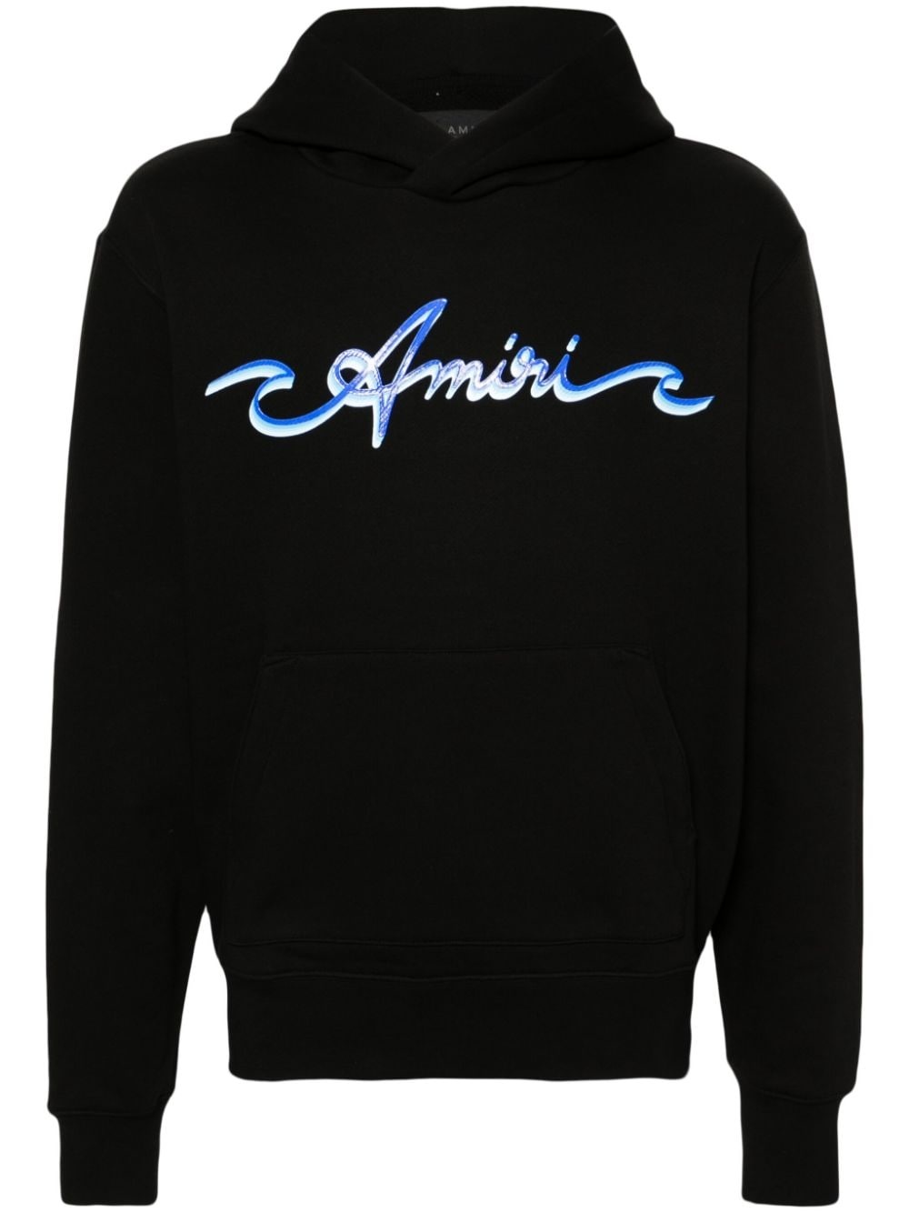 logo-print cotton hoodie - 1