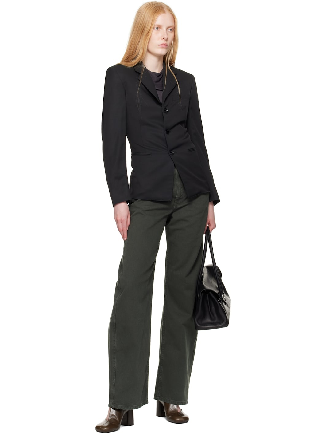 Black Single-Breasted Fitted Tailored Blazer - 4