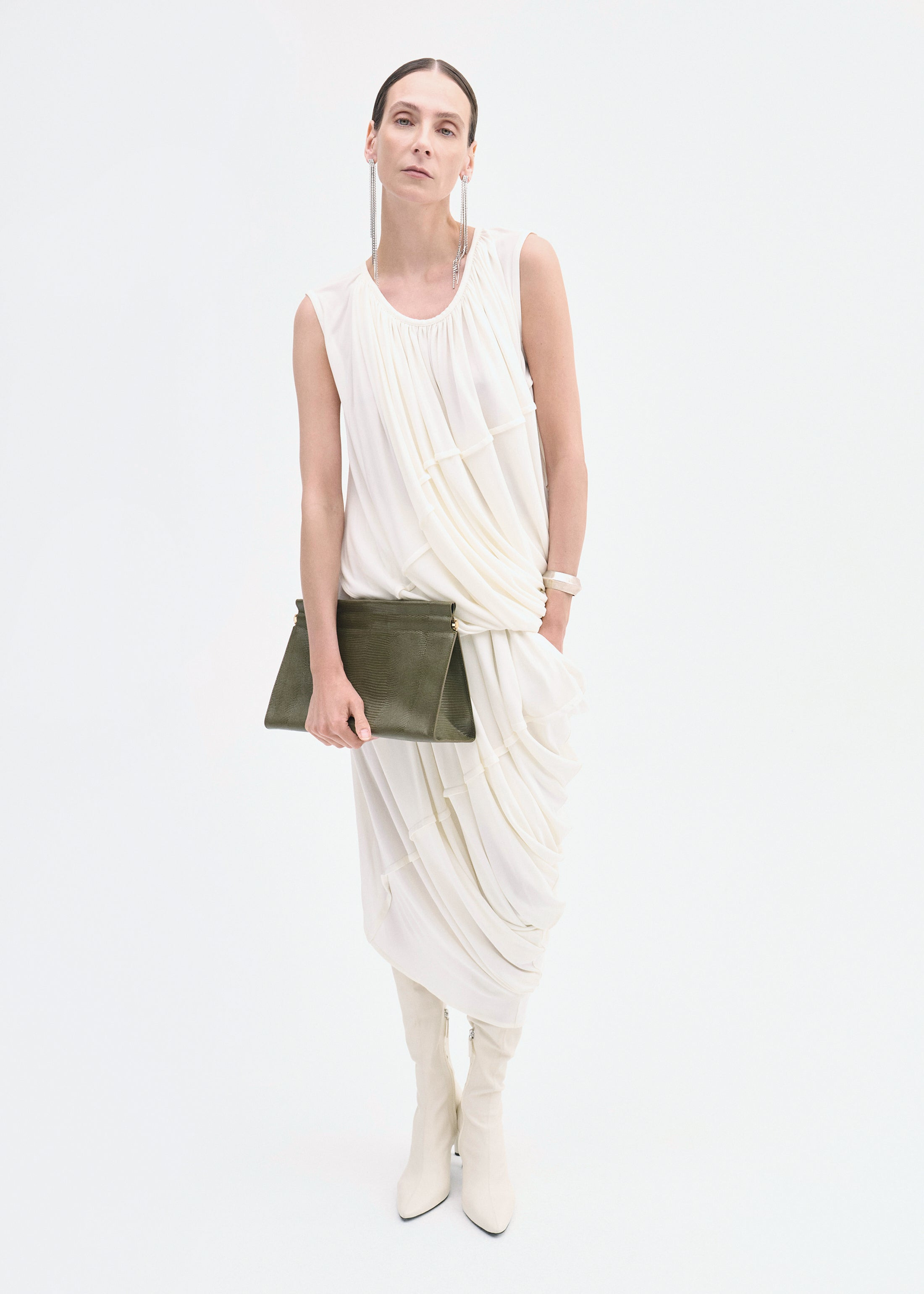 Draped Skirt in Crepe Jersey - 2