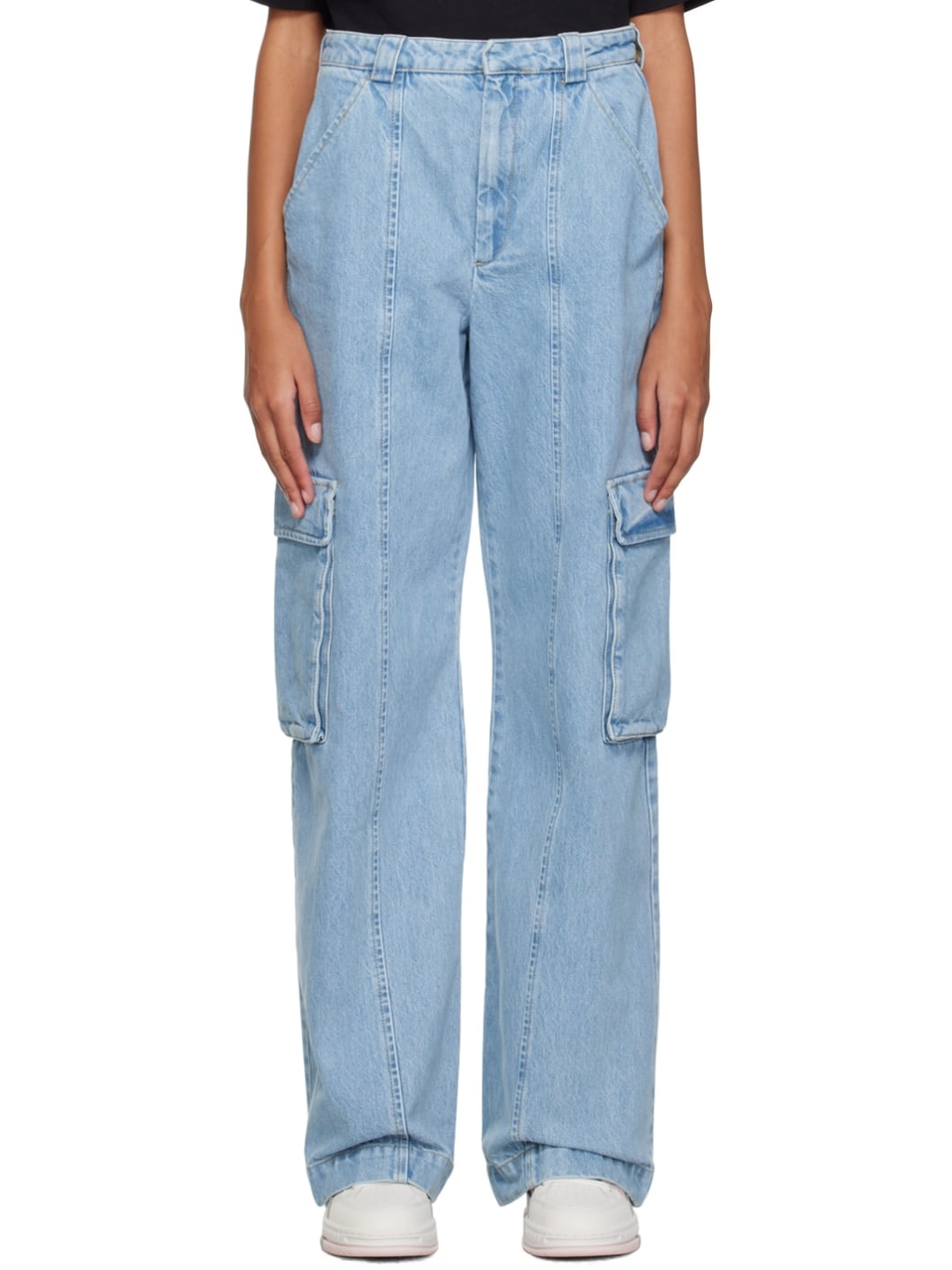 Blue Patch Cargo Jeans - 1