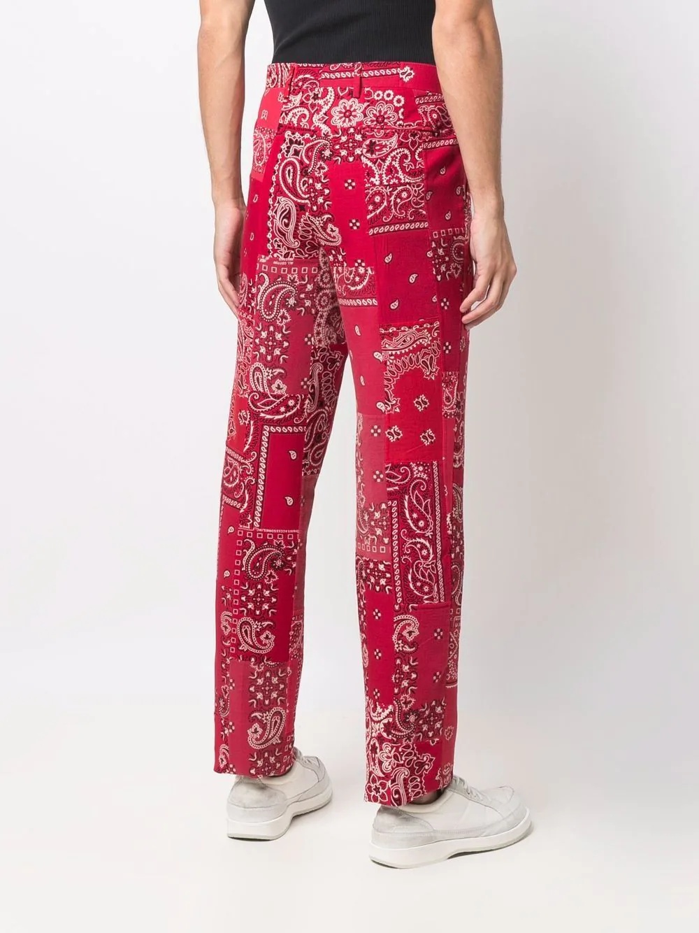 paisley straight-leg trousers - 4