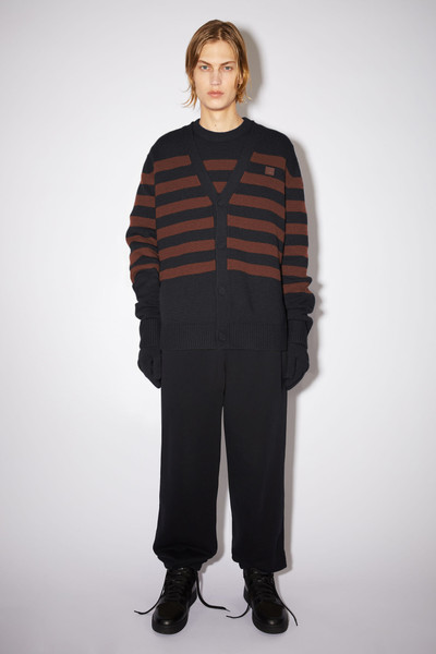 Acne Studios V-neck cardigan - Black/brown outlook