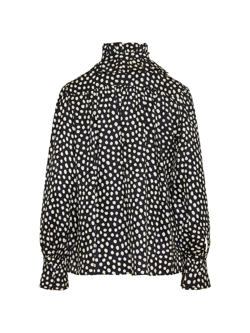 Chloé ruffled polka dot blouse outlook