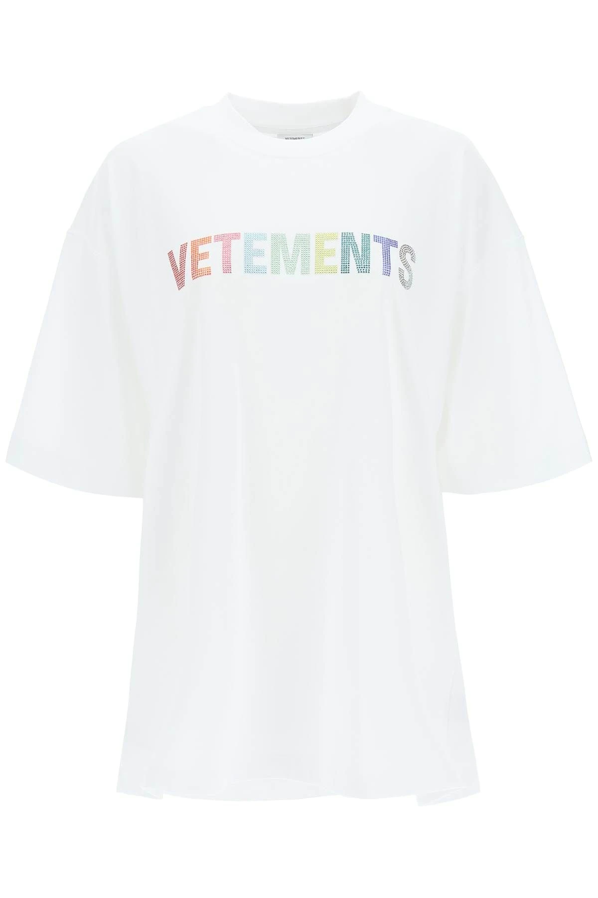 MULTICOLOR CRYSTAL LOGO T-SHIRT - 1