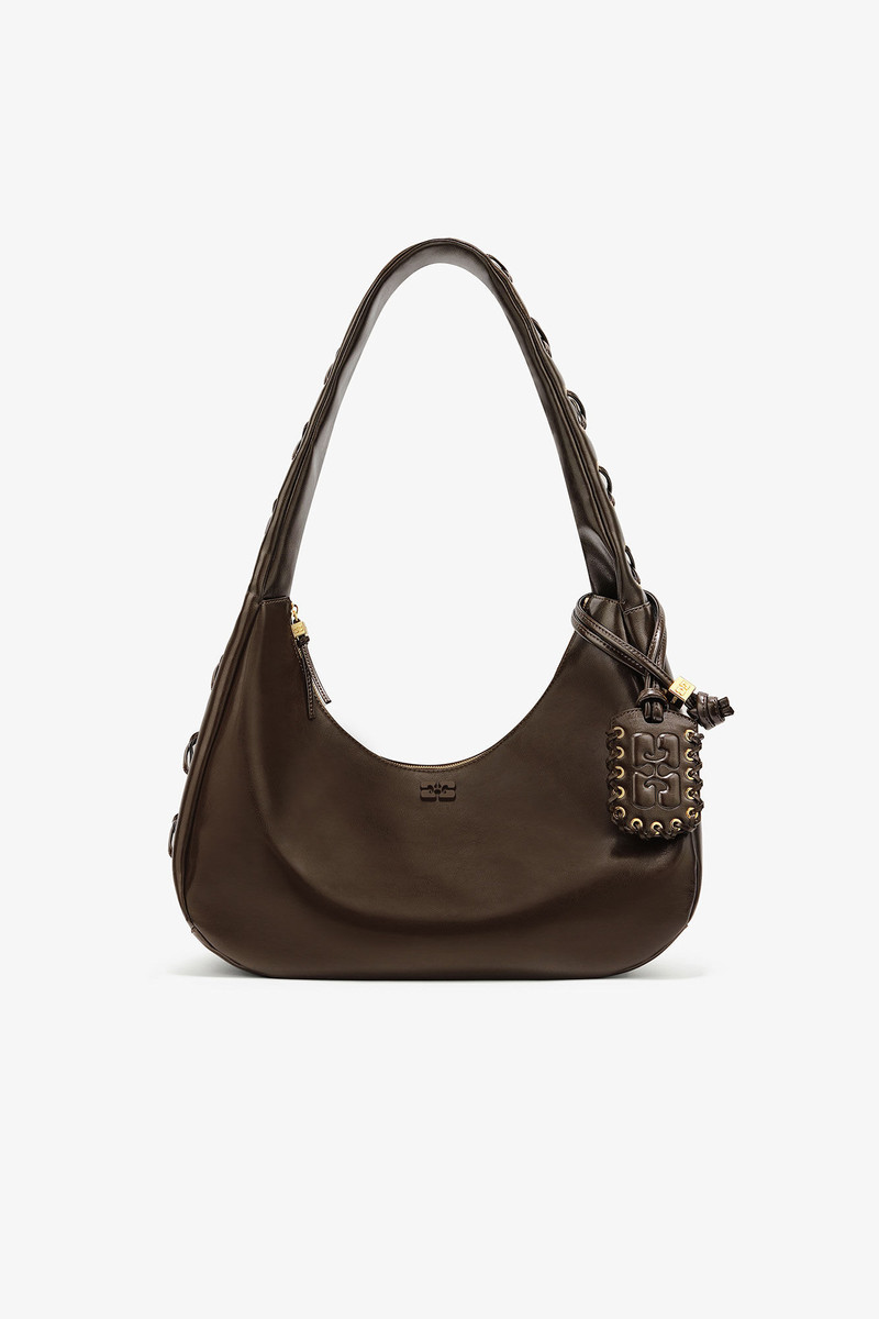 GREEN MEDIUM LACES HOBO BAG 1