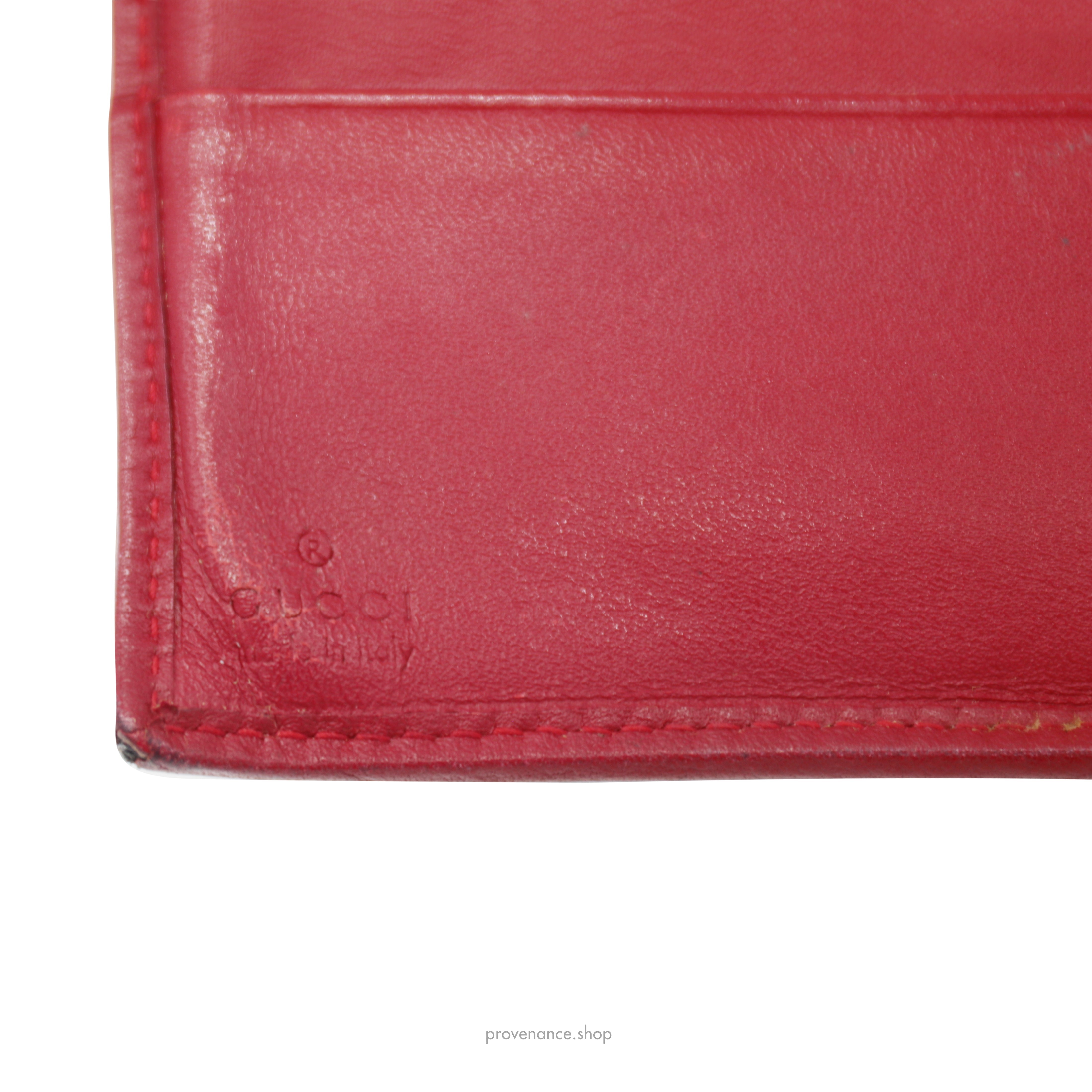 Gucci GG Canvas Bifold Wallet - Red - 6