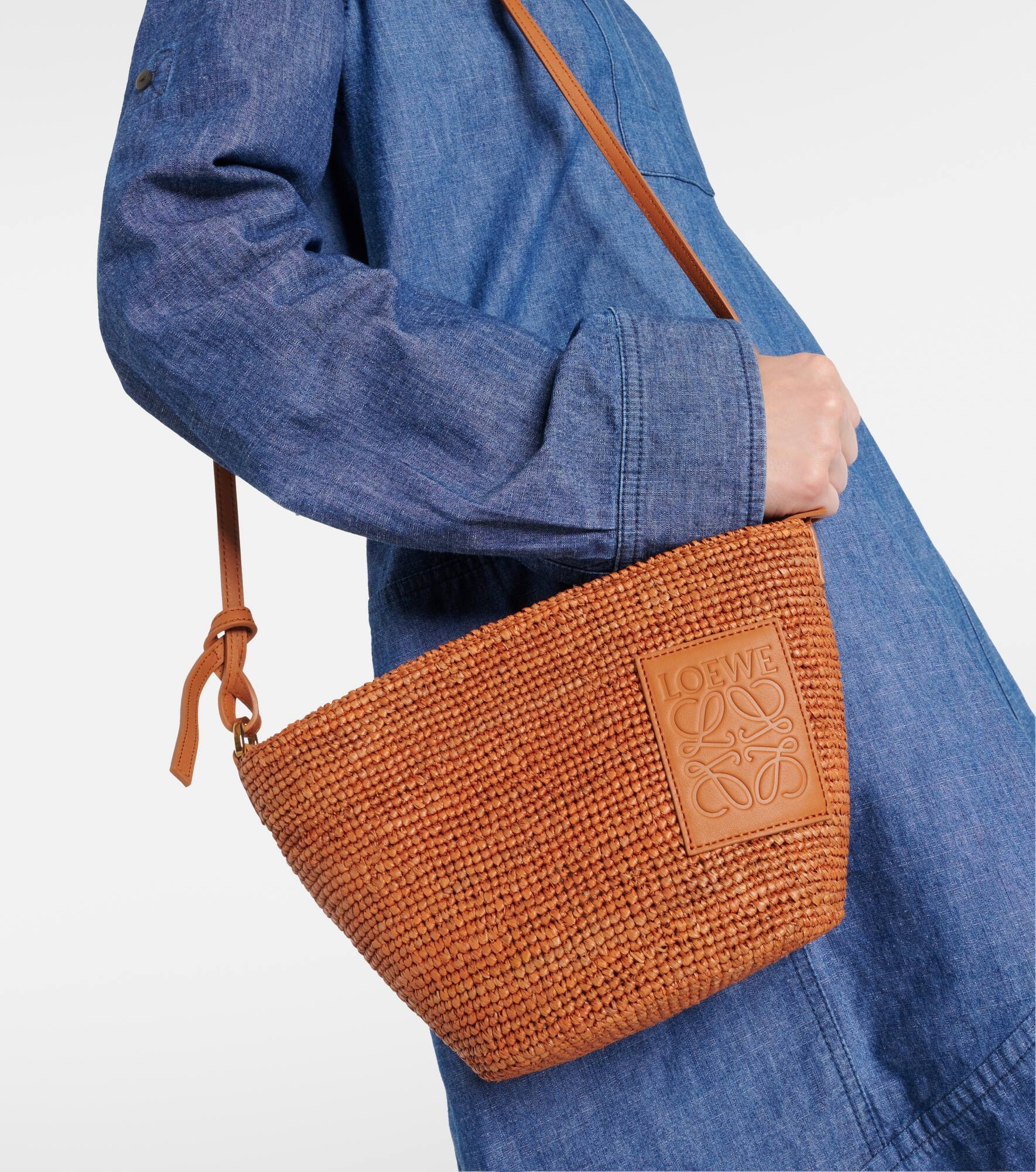 Slit Small raffia crossbody bag - 2