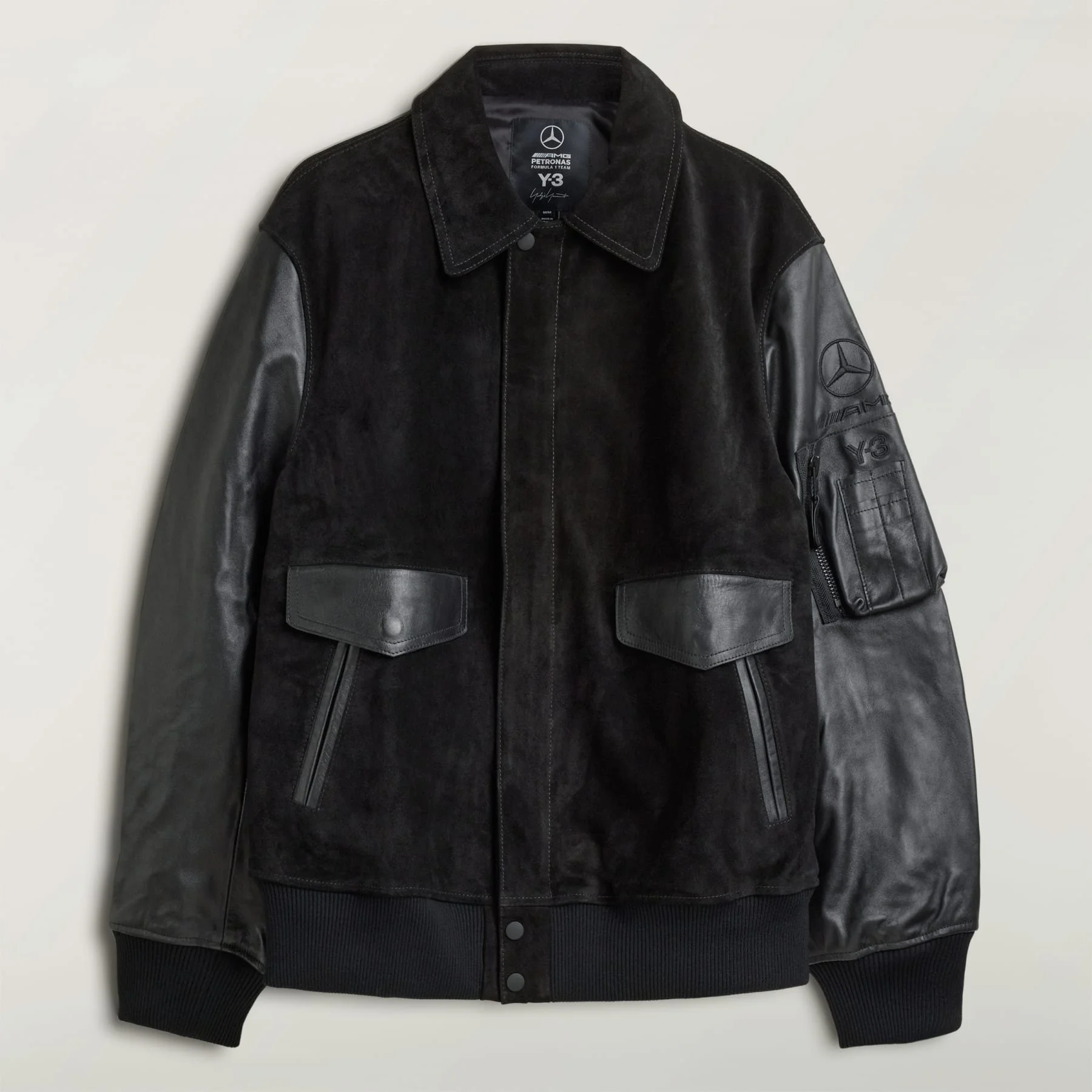 Y-3 MERCEDES LEATHER RACING JKT - 1