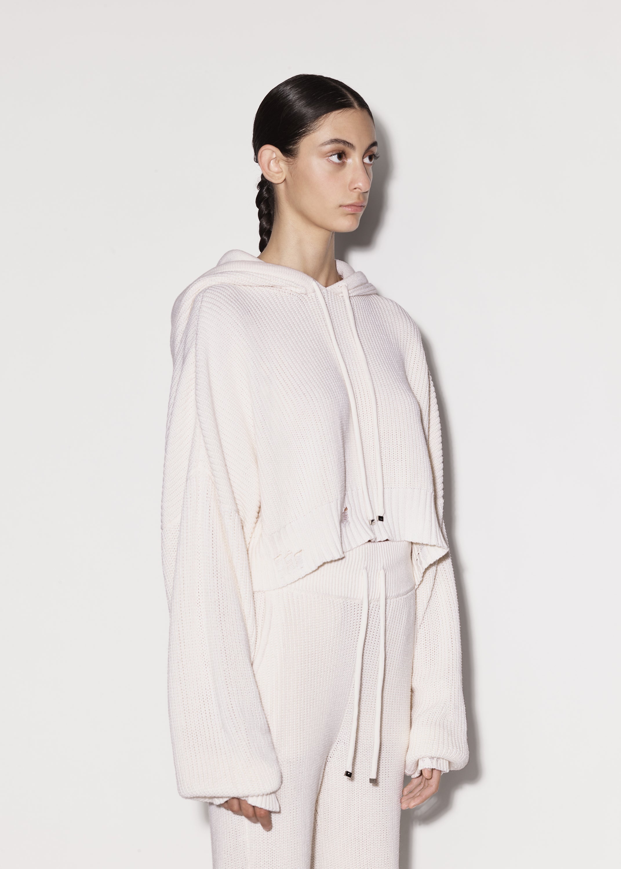 OVERSIZED RIB HOODIE - 4