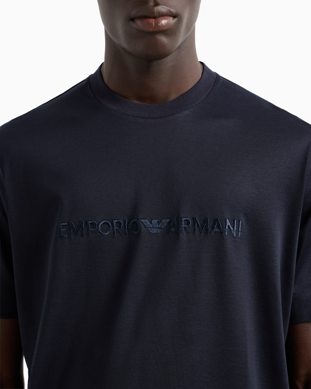 ASV JERSEY-LYOCELL BLEND T-SHIRT WITH EMPORIO ARMANI EMBROIDERY - 5