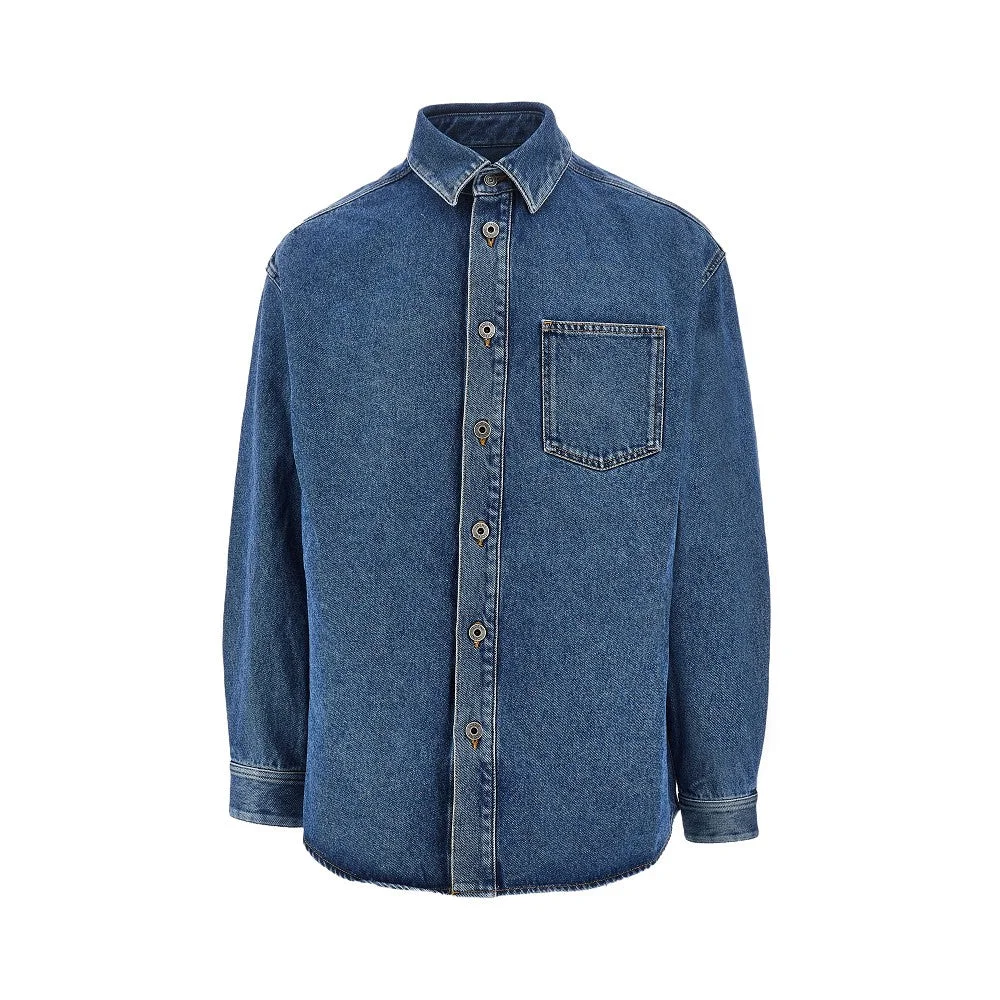 'ANAGRAM' DENIM OVERSHIRT - 1