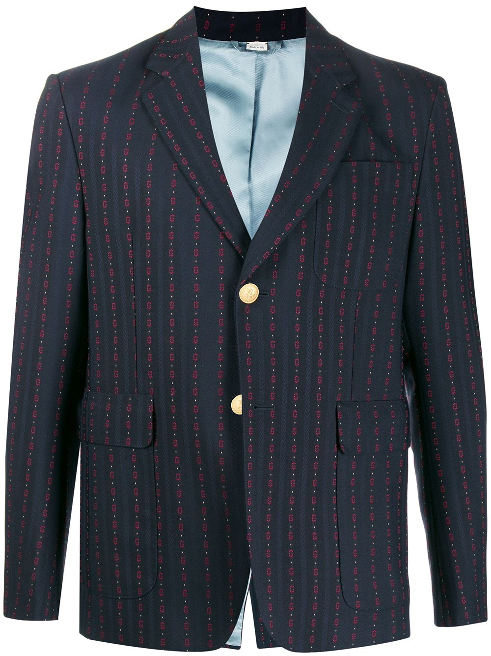 logo pinstripe blazer - 1