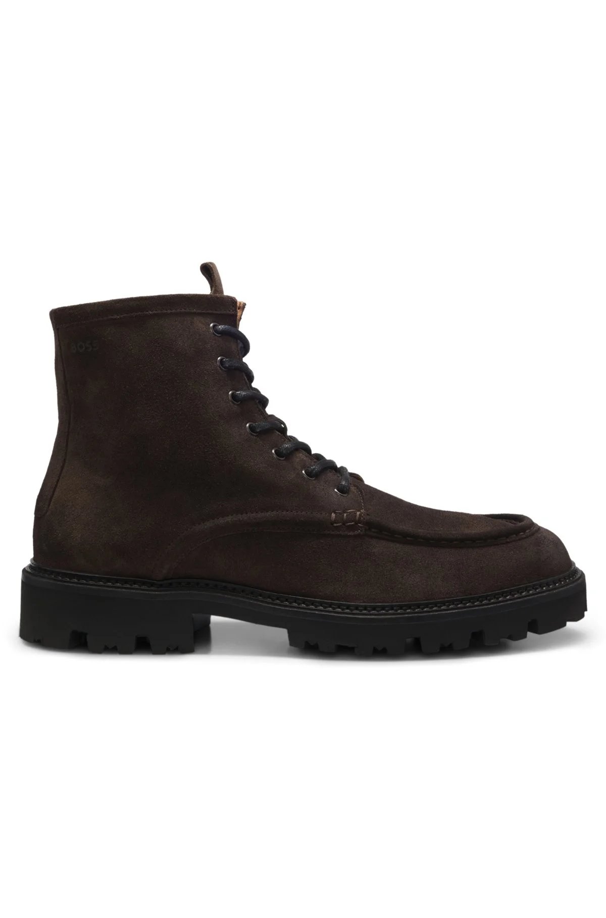 LACE-UP BOOTS IN SUEDE WITH SIDE ZIPPER - 1