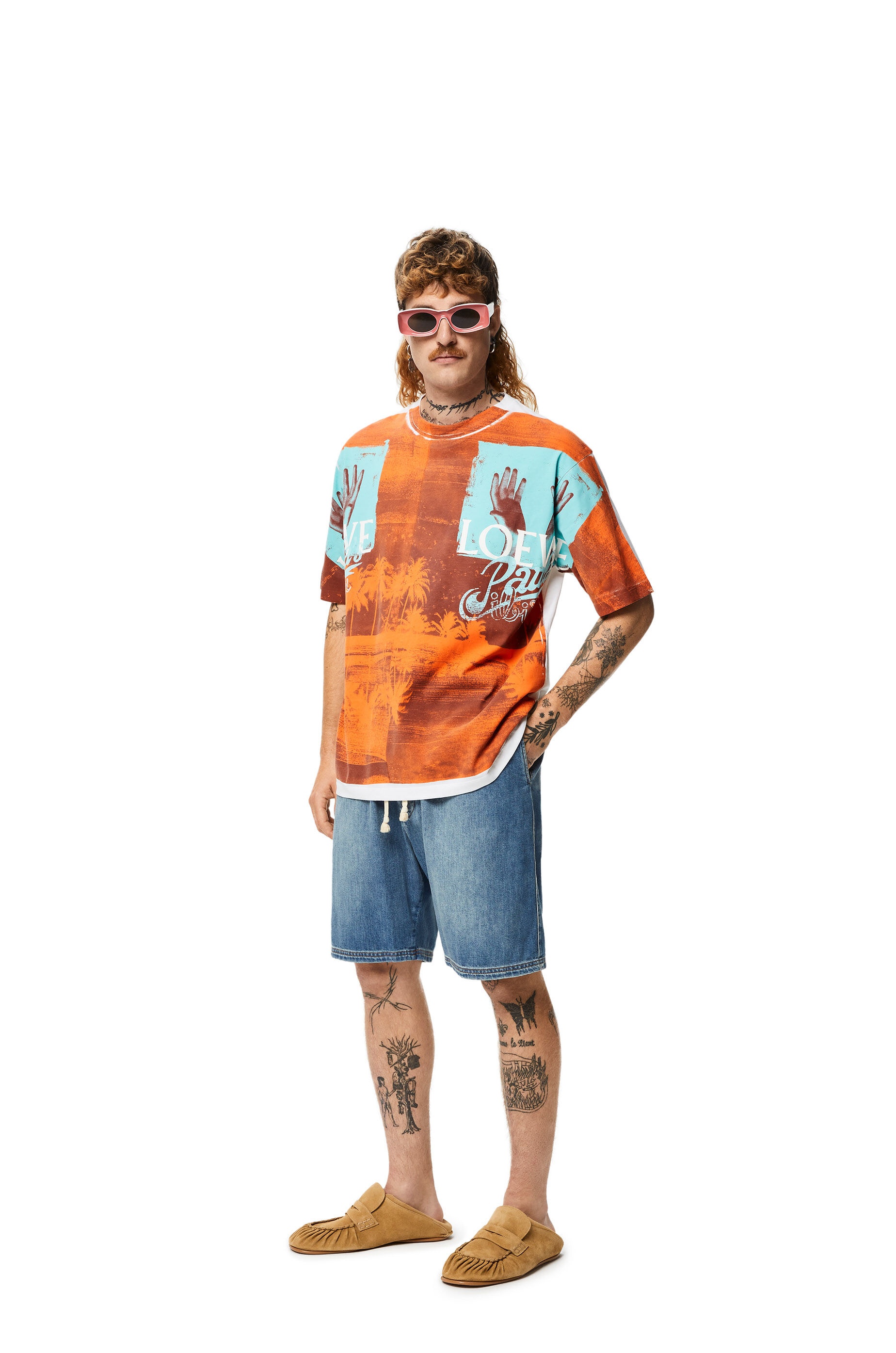 Tropical hands print T-shirt in cotton - 2