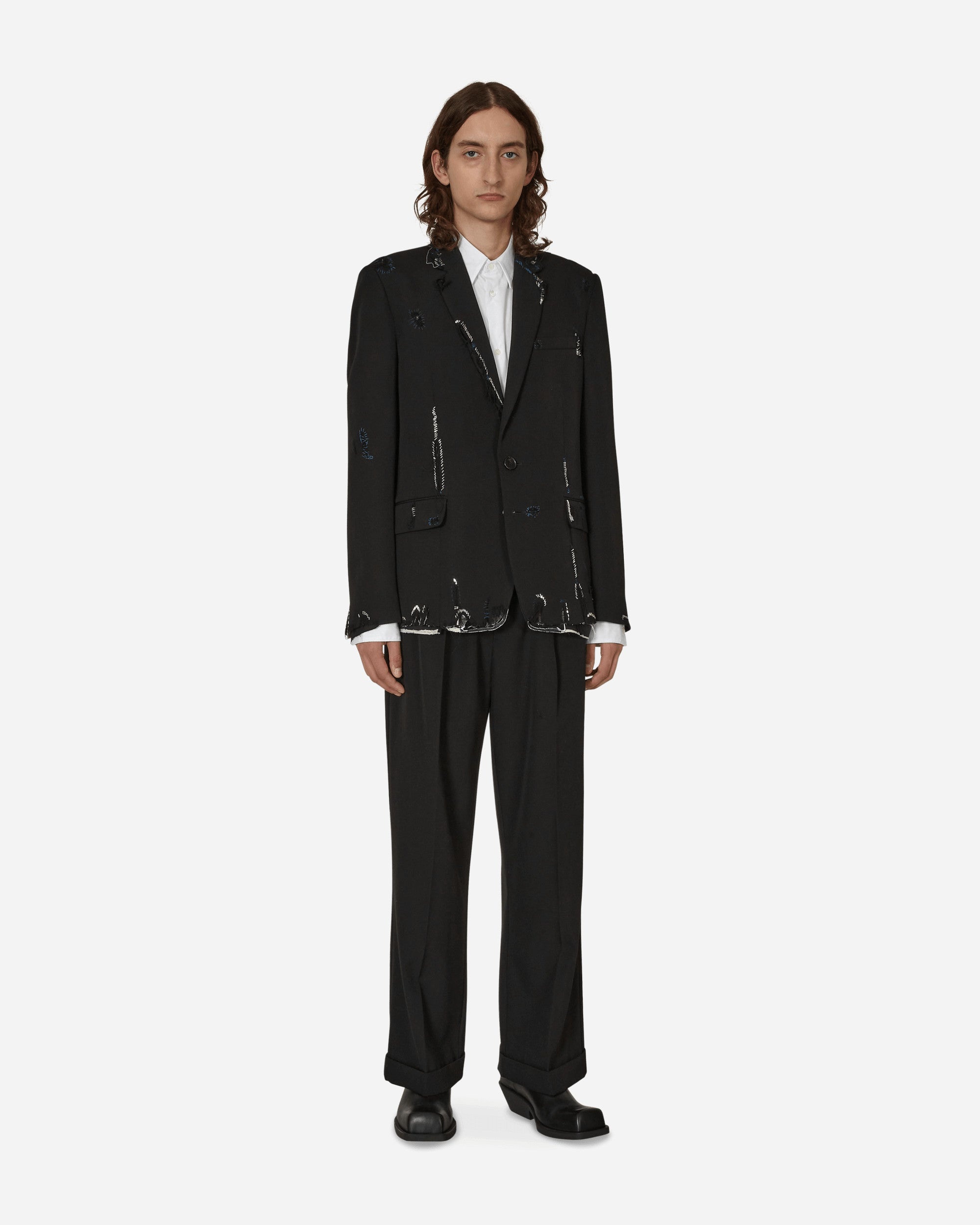 Wool Convertible Blazer Black - 4