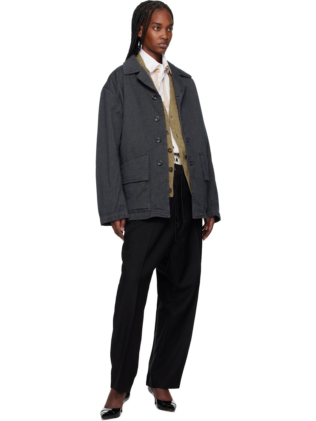 Black Double-Waist Trousers - 4