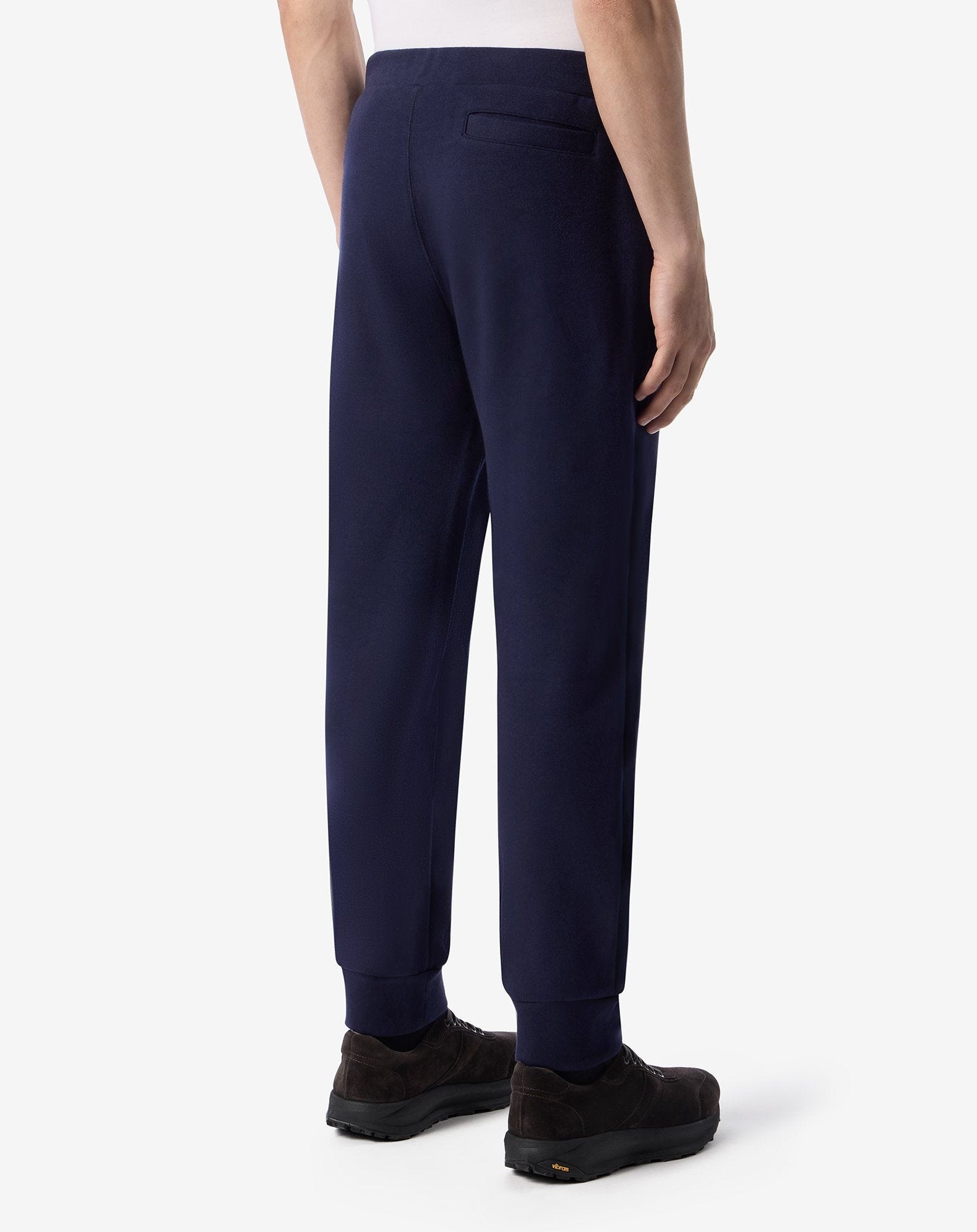 Navy blue cotton joggers - 3