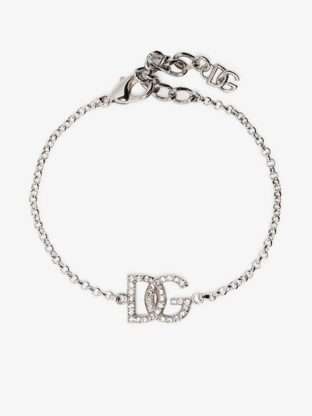 crystal-embellished logo-charm bracelet - 1