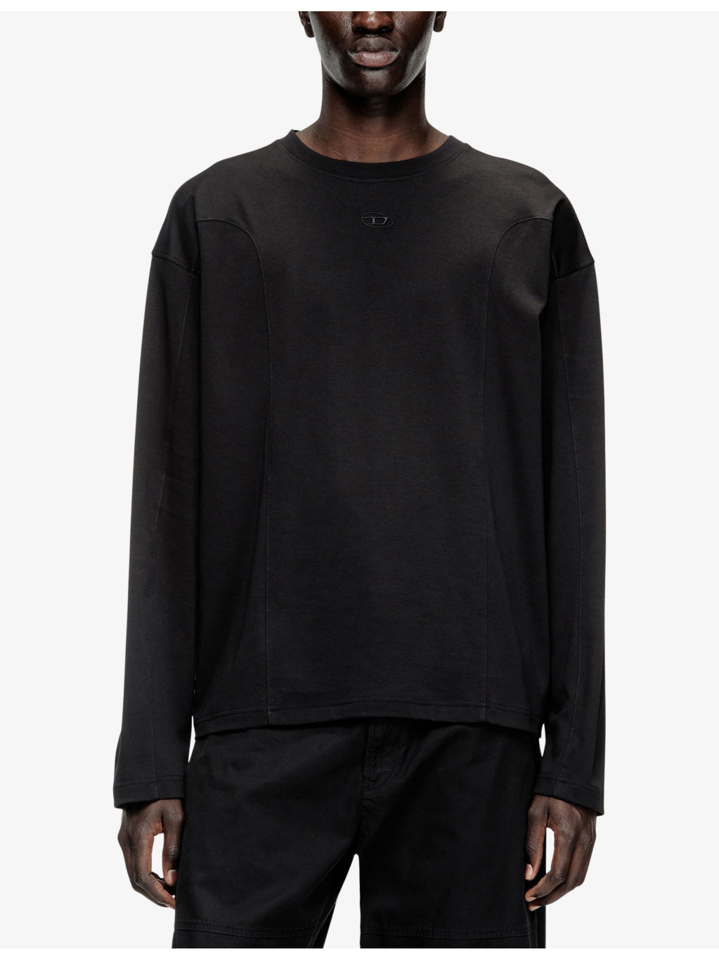 T-Boxt-Ls-Int Panelled Cotton-Jersey T-Shirt - 3