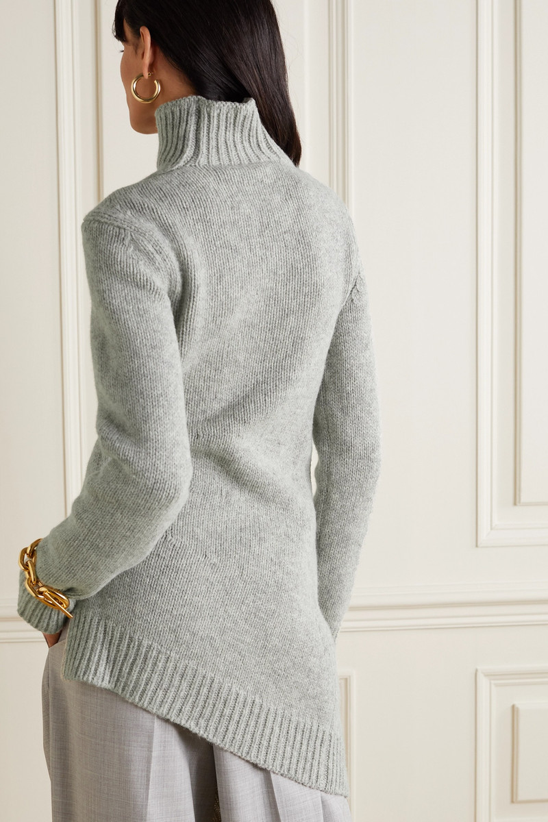 Asymmetric wool turtleneck sweater 4