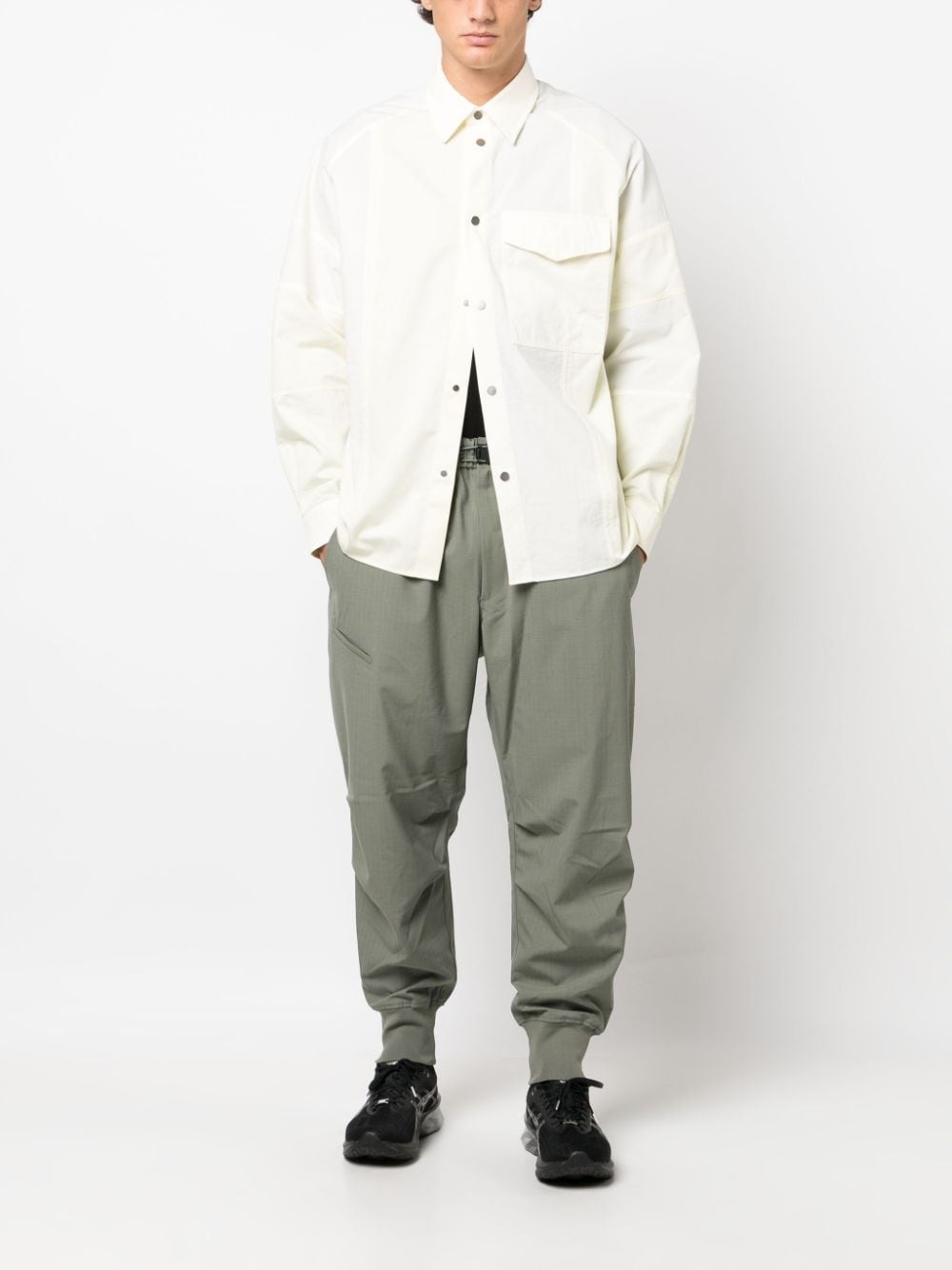 ripstop tapered-leg trousers - 2