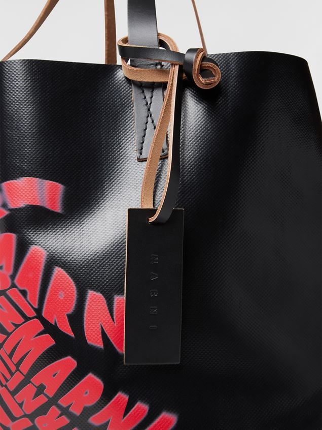 NORTH-SOUTH TRIBECA PVC SPIN PRINTED SHOPPING BAG - 4