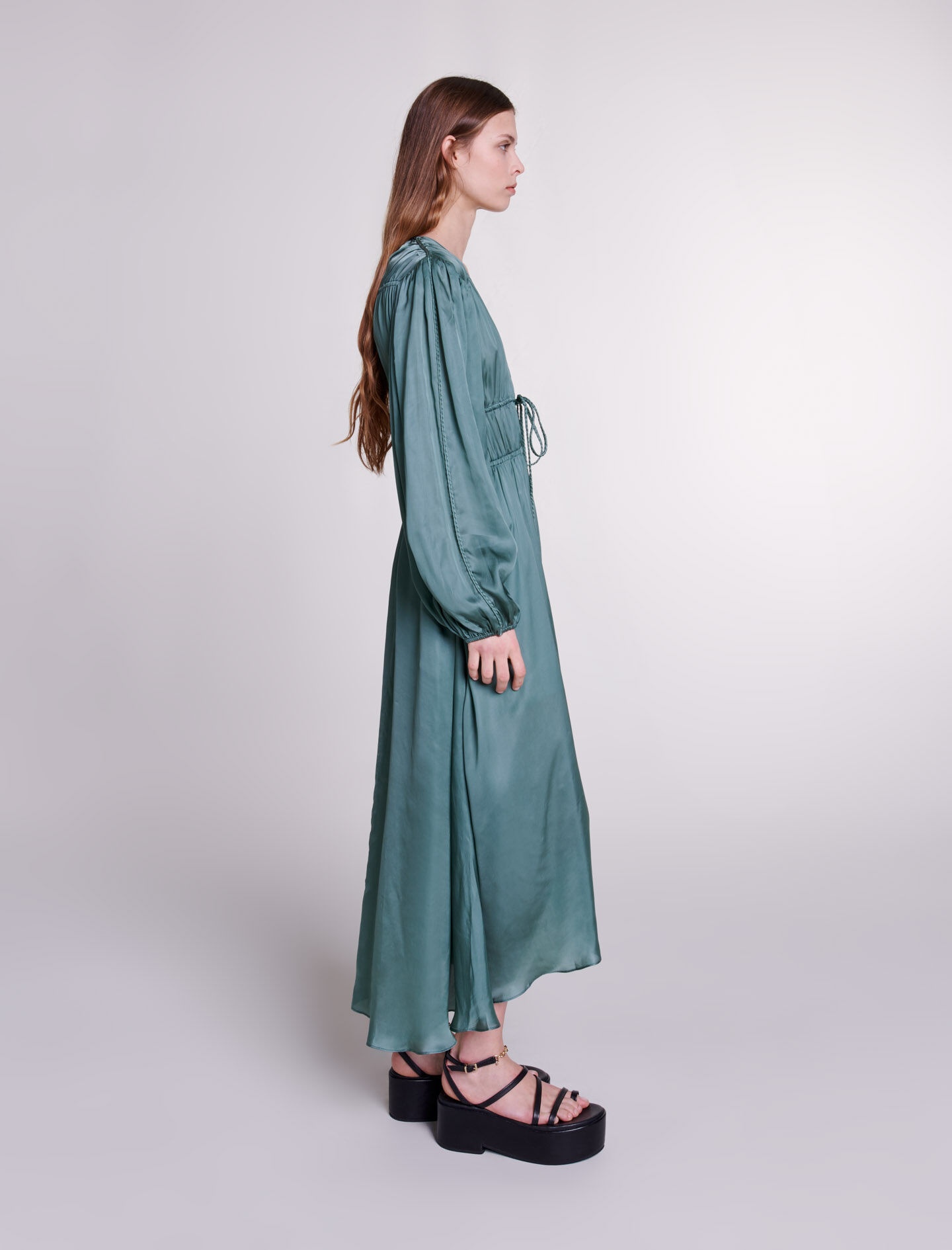 Satin-look maxi dress - 4