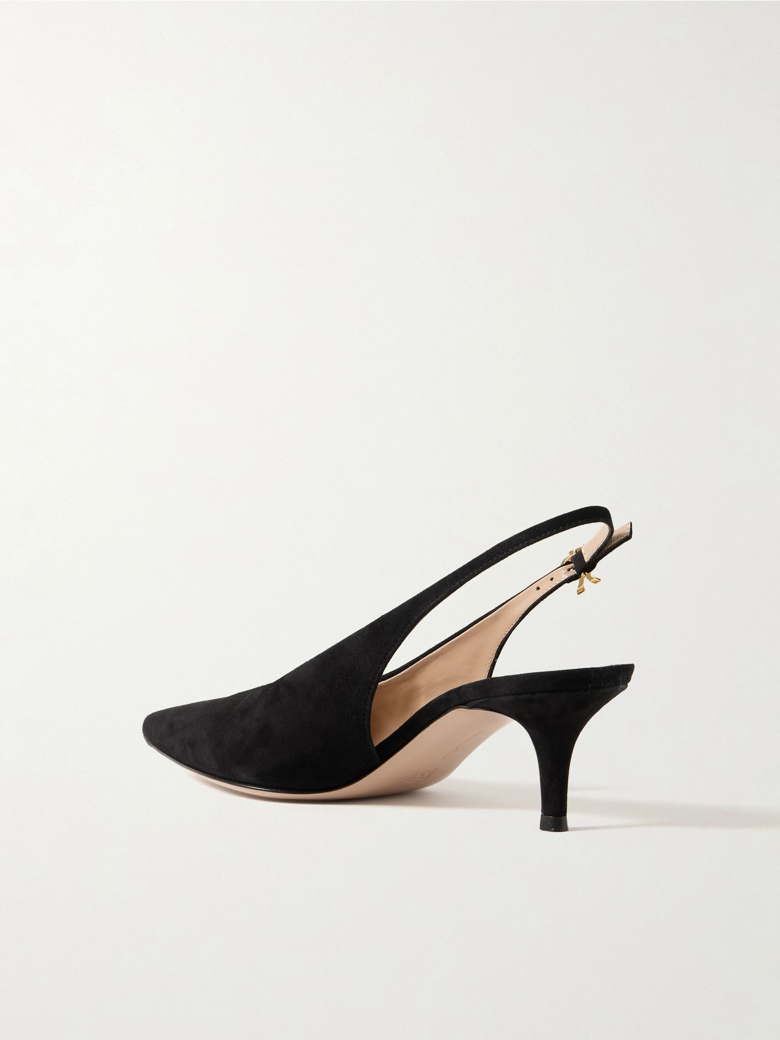 Robbie 45 suede slingback pumps Black - 3