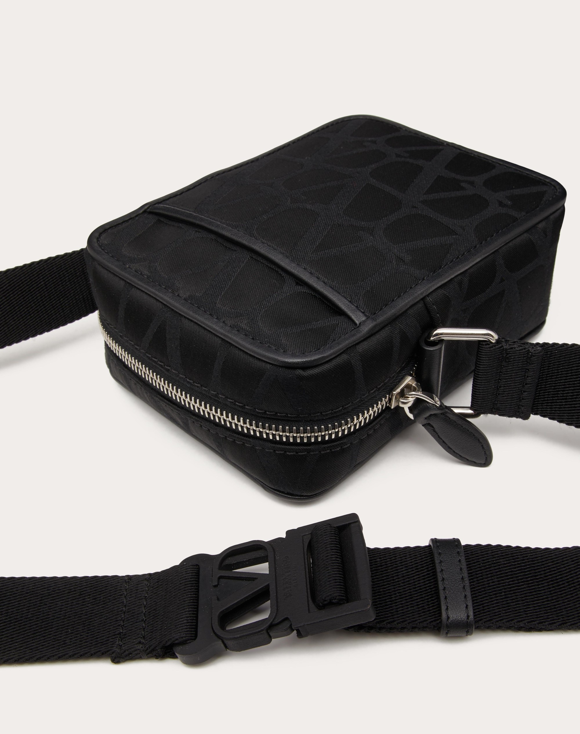 SMALL BLACK ICONOGRAPHE NYLON SHOULDER BAG - 8