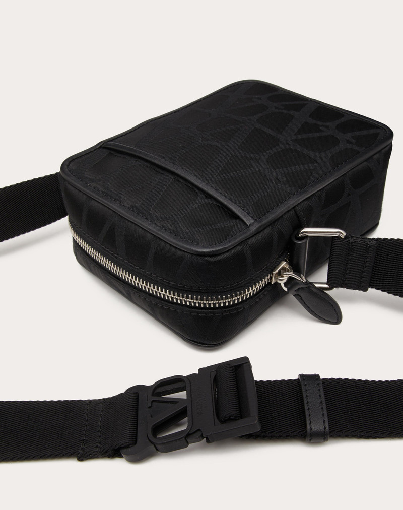 SMALL BLACK ICONOGRAPHE NYLON SHOULDER BAG 8