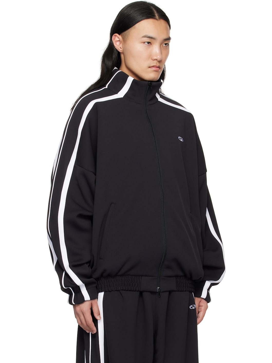 Black & White Oval Logo Gym Jacket - 2