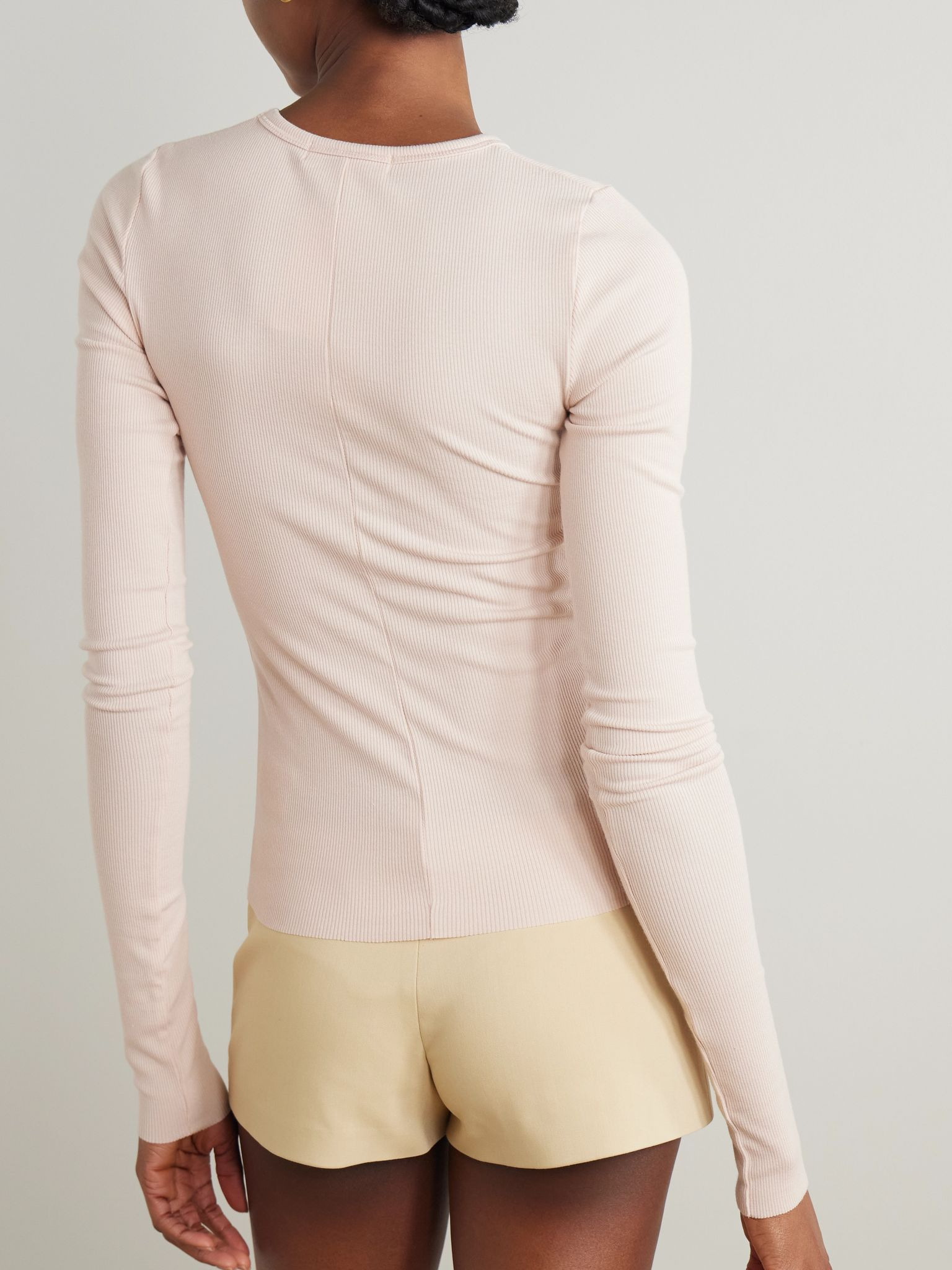 Ribbed jersey T-shirt Pink - 3