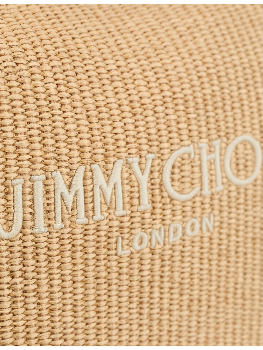 Beach Diamond Logo-Embroidered Hobo Raffia Bag - 2