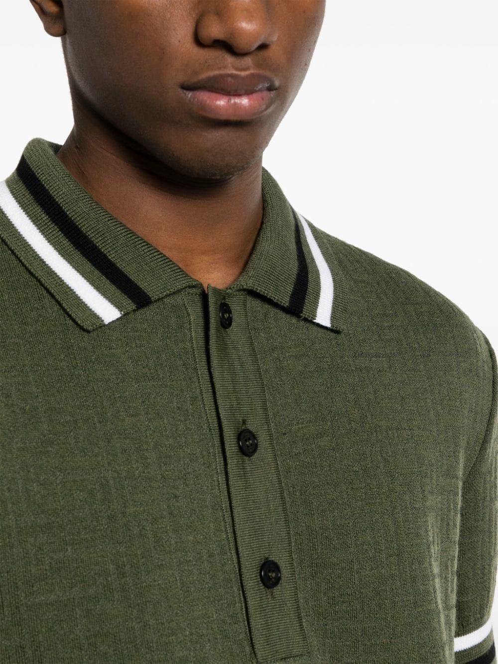 monogram-jacquard polo shirt - 5