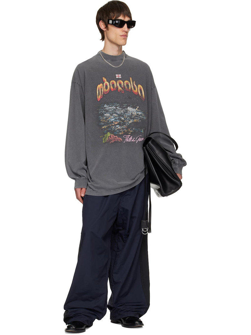BALENCIAGA Gray Tblisi Long Sleeve T-shirt outlook
