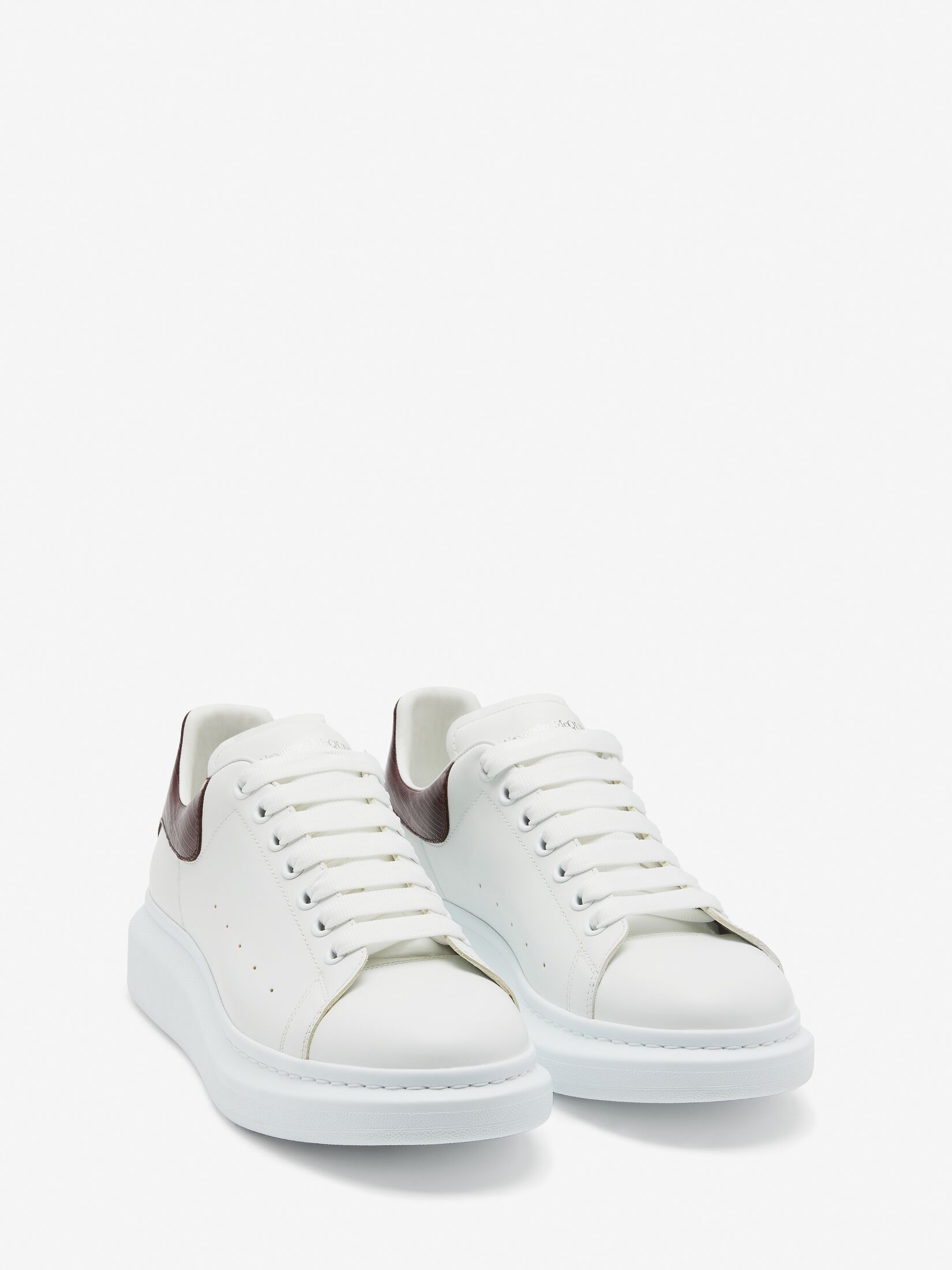 Men's Oversized Sneaker in White/burgundy - 2