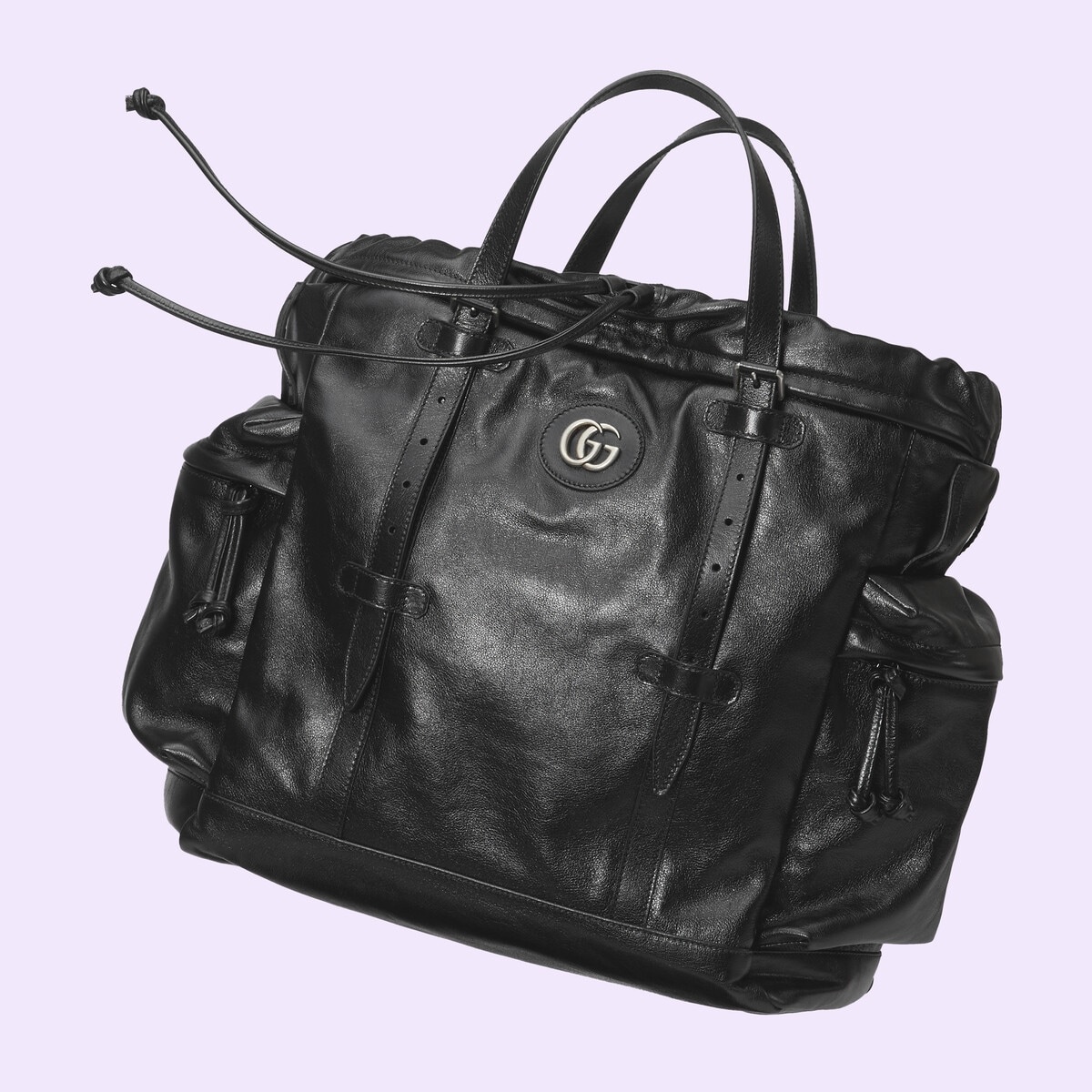 Drawstring tote bag with tonal Double G - 4