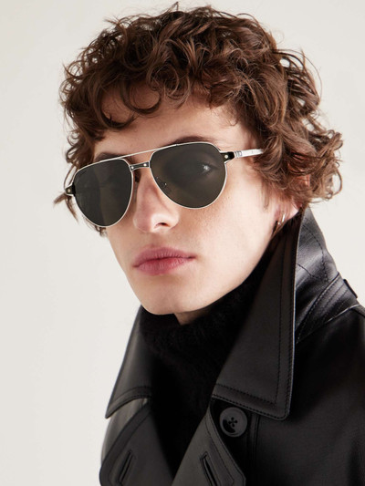 Cartier Aviator-Style Silver-Tone Sunglasses outlook