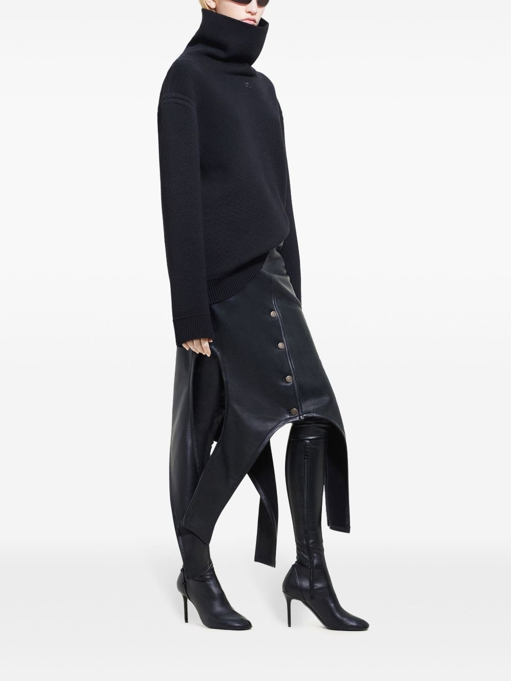 oversized mock-neck sweater - 3